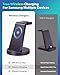Wireless Charger for Samsung: 3 in 1 Wireless Charging Station for Samsung Galaxy Watch 8 7 6 5 4 3 Pro Classic Galaxy Buds - Charger Dock Stand for S25 S24 Ultra S23 S22 S21 Note Z Fold Android