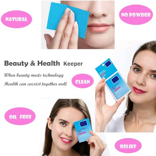 2 packs oil blotting sheets for face 120 sheets - oil absorbing blotting papers for oily skin makeup-friendly amp portable oil wipes