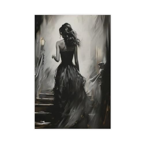 Poster romantique gothique héroïne toile 40x61 cm pour chambre