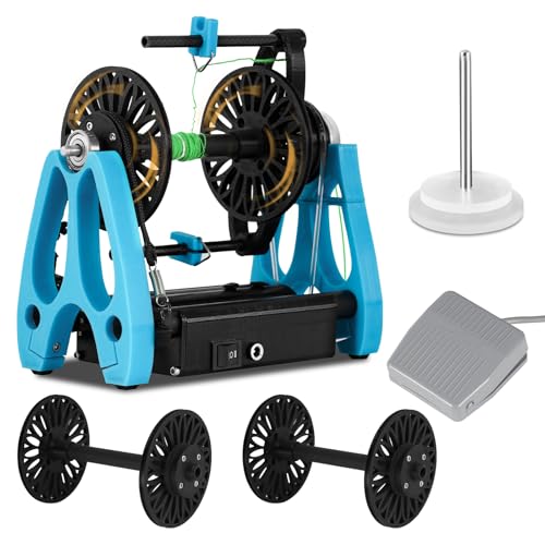 Consfly Electric Wool Spinning Wheel 800RPM Fiber Spinning Wheel with Foot Switch & Yarn Holder, Wool Spinner for Yarn Making