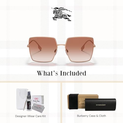 BURBERRY Daphne BE3133 Square Sunglasses for Women +BUNDLE with ACCESSORY EYEWEAR KIT2
