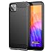 Produktbild betterfon | Huawei Y5P Hülle Carbon Look Outdoor Stoßfeste Handy Tasche Hybrid Case Schutzhülle TPU Silikon Cover Bumper für Huawei Y5P Schwarz