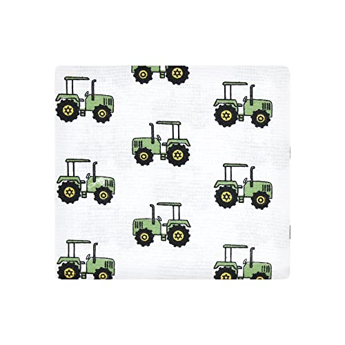 Image of Hudson Baby Unisex Baby Cotton Flannel Receiving Blankets, Boy Farm, One Size