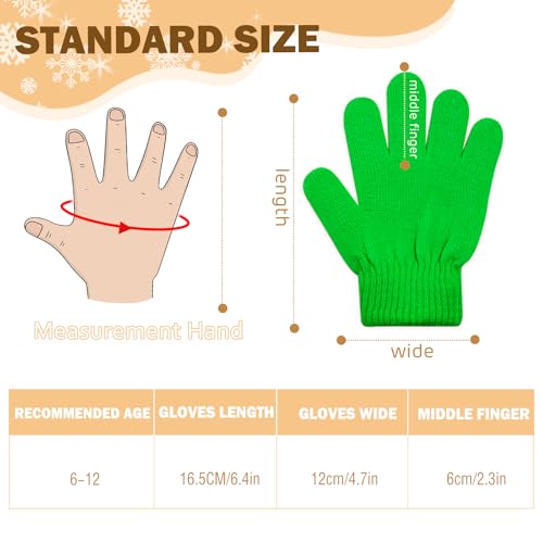 Image of ONESING 16 Pairs Kid Gloves Knitted Children Gloves Bulk for Boys Girls - Stylish and Snug Winter Accessories