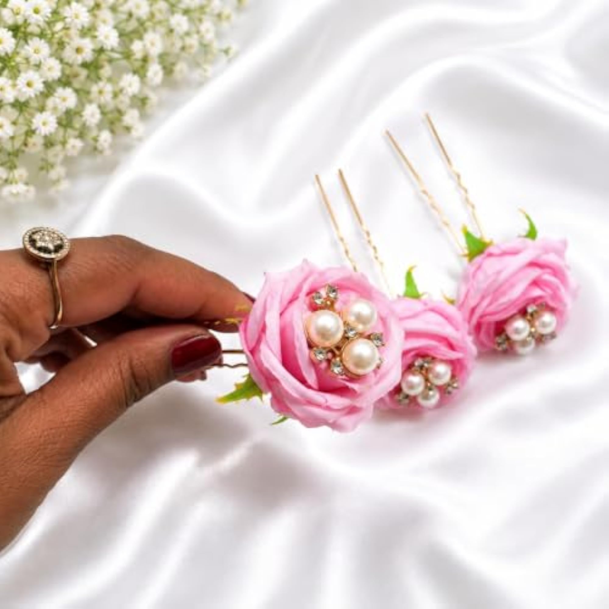 Wedding Hair Pins Combo with Pearls and Rhinestones