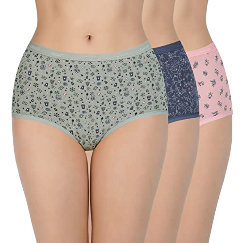 Image of Amante Printed Cotton Full Brief Panty Pack(Pack of 3)