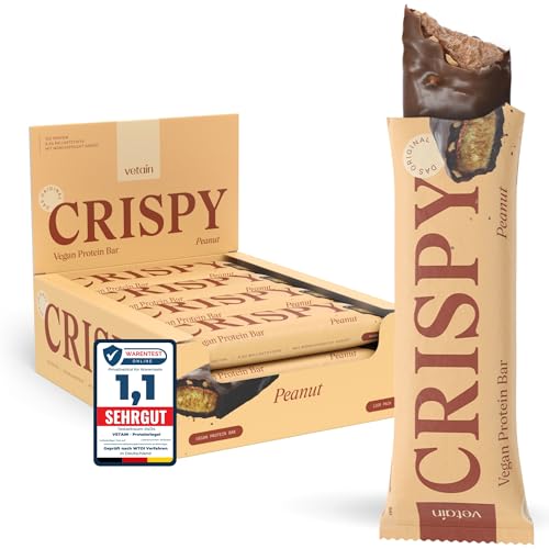 VETAIN Vegan Protein Riegel - Crispy Peanut - 12g...