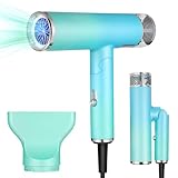 Ciieeo Foldable 1200w Hair Dryer with Diffuser for Curly Hair, Portable Travel Blow Dryer US Plug, Green