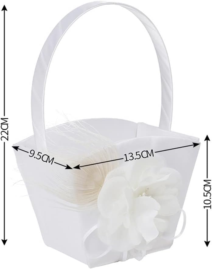 HBJWOV Elegant Wedding Flower Basket Fruit Candies Container Sweet Symbol Party Banquet(E)