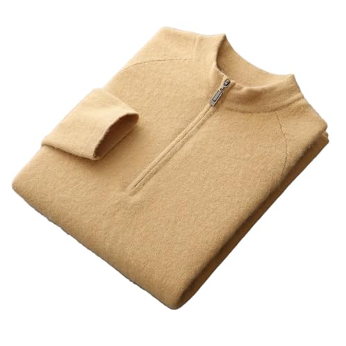 Pull demi-col zippé homme épais chaud vêtement hiver business casual