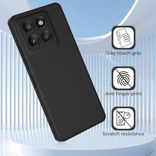 Image of A rtistque Back Cover Case for Motorola G37 5G with Camera Protection | Shockproof TPU|Stylish Protective Design|Slim Fit|Ultra Matte| Back Cover - Black