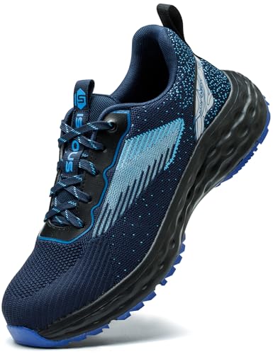 ISOOUS Steel Toe Work Shoes Men & Women Navy Blue