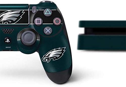 Skinit Decal Gaming Skin Compatible with PS4 Slim Bundle - Officially Licensed NFL Philadelphia Eagles Zone Block Design