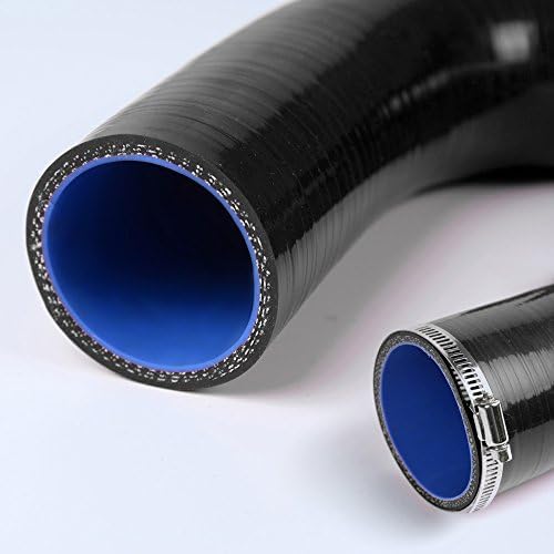 G-PLUS Silicone Radiator Coolant Hose Kit Clamps Compatible with HONDA CIVIC D15 D16 SOHC EG/EK 9PCS 1992-2000,Black