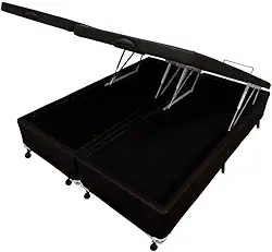 Box Baú Castor Queen Preto 158x198x35cm