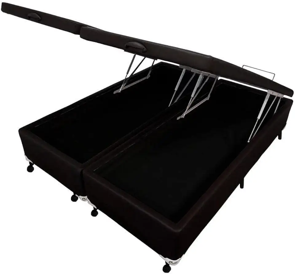 Box Baú Castor Queen Preto 158x198x35cm