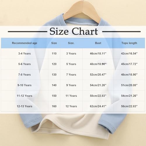 Toddler Girls Color Block Thermal T-Shirts Kids Soft Raglan Casual Top Boys Crewneck Basic Long Sleeve Tees for 3-13 Years3