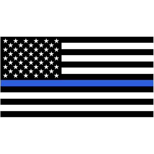 Stickios Thin Blue Line Sticker - Back the Blue American Flag Police Decal for Cars Trucks & Vehicle Windows (5.8 x 3.1 inches)