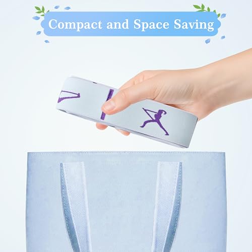 Bandas Elasticas Fitness, Bandas Elásticas de Resistencia para Yoga con 12 Bucles Cinta de Yoga Estiramiento para Yoga, Pilates, Fitness, Gimnasia, Crossfit y Danza (Azul Claro) - imagen 7