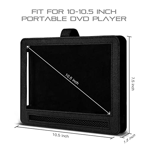 Zuggear Car Headrest Mount Holder Strap Case For Swivel And Flip Style Portable Dvd Player - 10 Inch To 10.5 Inch Screen #TOP1