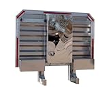 Mytee Products 68'x80' Viking Sleeper Aluminum Cab Rack w/Mirror Finish Mini-Vault Center Box, 2 Chain Hanger & 2 Half Tray Headache Rack for Semi Trucks, Flatbed Trailer - Hold 14 Chains Each Side