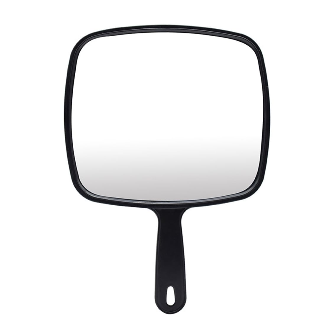 JSKWIKE 1 Espejo Multiusos Portátil con Reflexión sin Distorsiones Espejo de Mano para Salón de Belleza Espejo para Peluquería Espejo Grande para Montar en Pared con Mango Cuadrado Negro 7.4” X 10.3