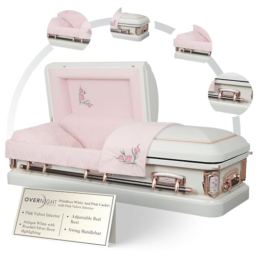 Overnight Caskets Primrose Metal Funeral Casket - Premium 18-Gauge Steel