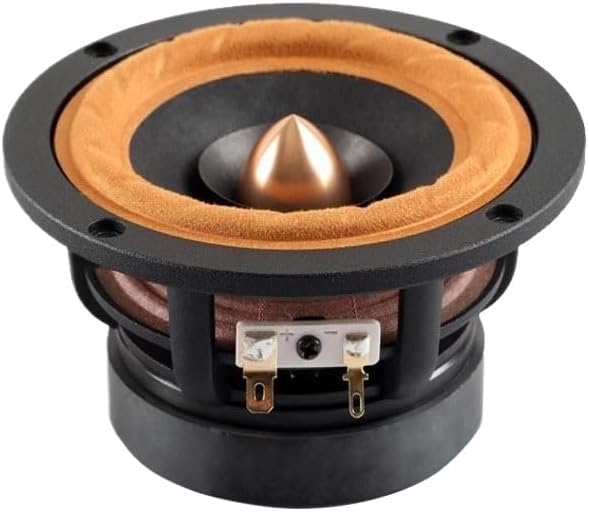 1pcs 4 Inch Desktop Bookshelf Audio Speaker 4 Ohm 8 Ohm 30W HiFi Treble Mediant Bass Loudspeaker Aluminum Frame Bullet(4ohms)