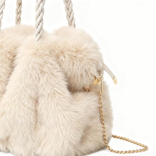 Pochette d'extérieur réglable pelucheuse et sac fourre-tout