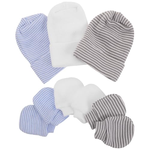 Gorro y guantes para niño de algodón ifundom doble capa