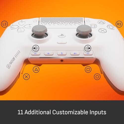Image of SCUF OMEGA PS5 Wireless Performance Controller - Officially Licensed, 11 Custom Inputs, Instant Triggers, Low Latency, TMR Durable Thumbsticks - Windows PC Compatible - White