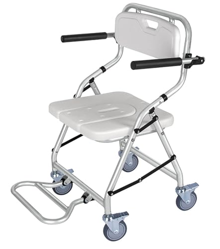 Siège de douche pliable et tabouret de toilette mobile en PE résistant