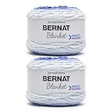 Bernat Blanket Perfect Phasing Dark Blue Cake Yarn - 2 Pack of 10.56oz/299.37g - 100% Polyester - #6 Super Bulky - 220 Yards for Knitting, Crocheting, Crafts & Amigurumi