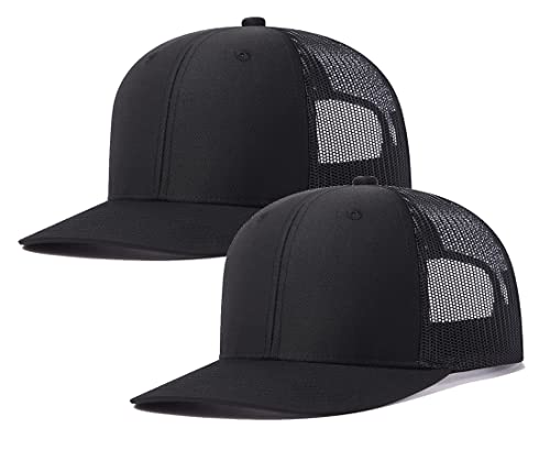 Image of Quanhaigou Trucker Hat - Mesh Snap Back - Unisex Adjustable Baseball Cap - Outdoor Hats for Men Women