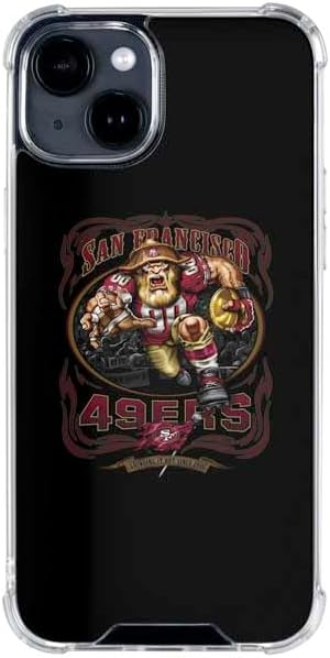 Skinit Clear Phone Case Compatible with iPhone 14 Plus - Officially Licensed Liquid Blue NFL San Francisco 49ers Running Back Design