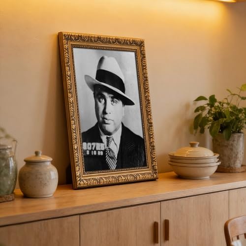 Toile Al Capone mugshot pour habiller un mur de bureau moderne 40x61