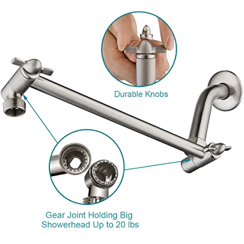 Set de ducha de mano con 9 modos y brazo extensión 10 in miniatura 6