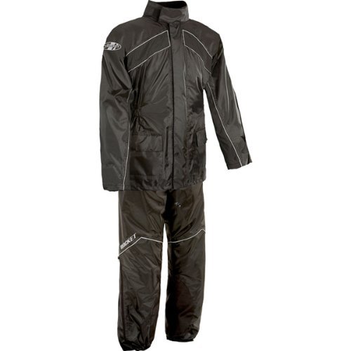 Joe Rocket RS-2 Men's 2-Piece Street Racing Motorcycle Race Suit - Black/Black / 3X-Large