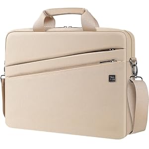 DOMISO Laptoptas 17-17,3 inch Aktentas Dames Business Schoudertas Laptop-schoudertas voor 17-17,3" Dell/Lenovo/Acer/HP/MSI/ASUS 18-inch Gaming-notebook, Beige