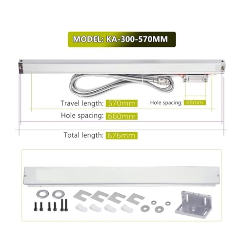 Escala Lineal Óptica KA300 5um TTL 5V 570mm para Torno miniatura 2