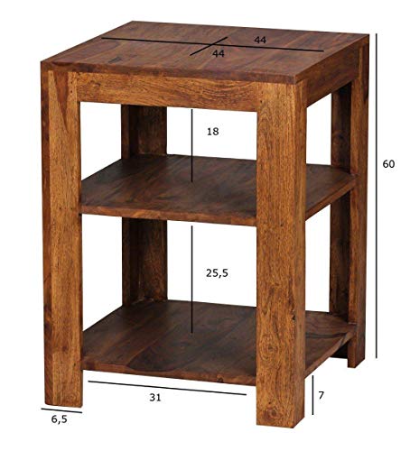 Image of Sheesham Wood Standard 3 Tier Corner Book Shelf Bookcase for Living Room Home Office Wooden Furniturre (Honey Finish)