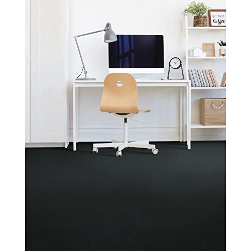 Image of Mohawk Advance 24 inch x 24 inch Berber (Loop pile), 0.11 inch Pile Height, Carpet Tile, Nylon Fiber, Carbon Color, (24 Tiles), (96 sqft /carton)
