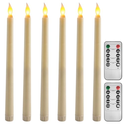 Image of Taper Candles, 9.9 Inches, 6 Pack6 Pack (Ivory&3)
