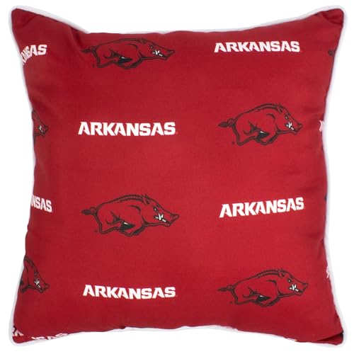 College Covers Everything Comfy Arkansas Razorbacks 16" x 16" Decorative Pillow