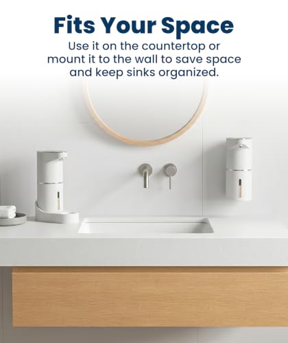 Image of Everlasting Comfort Automatic Soap Dispenser - Touchless Wall Mounted No Drip Lotion, Hand Soap, Shower Gel, Dish Soaps Dispenser, 3 Level Output Motion Sensor for Bathroom & Kitchen Use (350ml /12 oz)
