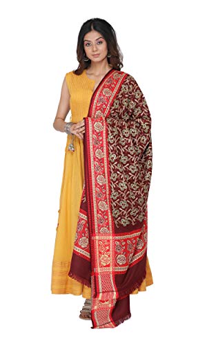 Image of KRITI Paisley Design Woollen Beige Color Shawl For Women