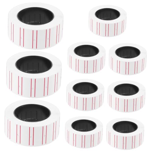 TEHAUX 30 Rolls Label Sticker White Sticker Labels Tag Sticker White Machine Label Self Adhesive Machine Label Name Sticker Pricemarker Sticker Pricemarker Labels Paper