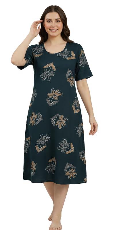 Image of CLOUD SOFT Stylish Women's Short Nighty | Premium Rayon Fabric | Soft Comfortable Everyday Night Dress - CS5002