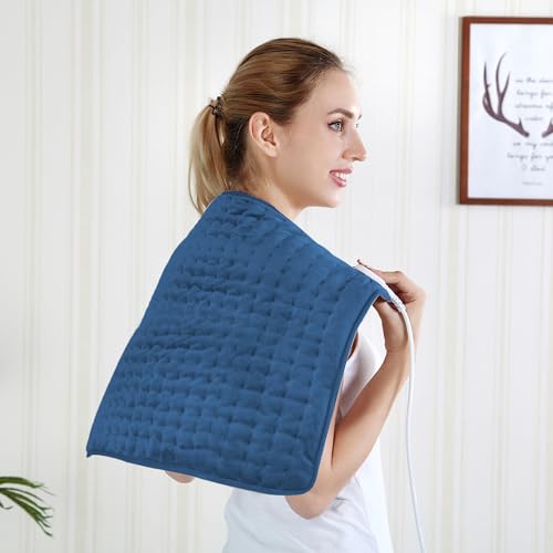 Image of 24x20 Inch Electric Heating pad for Back Neck Shoulder Knee Arms Legs- Electric Heat Pads with 6 Heat Settings & Auto Shut Off &Dry /Moist Heat Heating Pad for Birthday Mother Father Girl Men Women