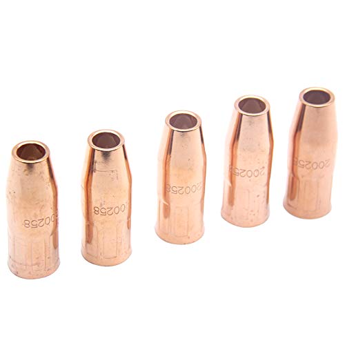 Gas Nozzle Tip Copper 200-258 200258 1/2 Inch Orifice Flush Tip for MIG Welding Guns (5Pcs)
